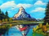 483# Riffelsee- Matterhorn Oelskizze 60x40cm