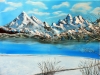 484#Winter-BerglandschaftBerge Ölskizze 80x60